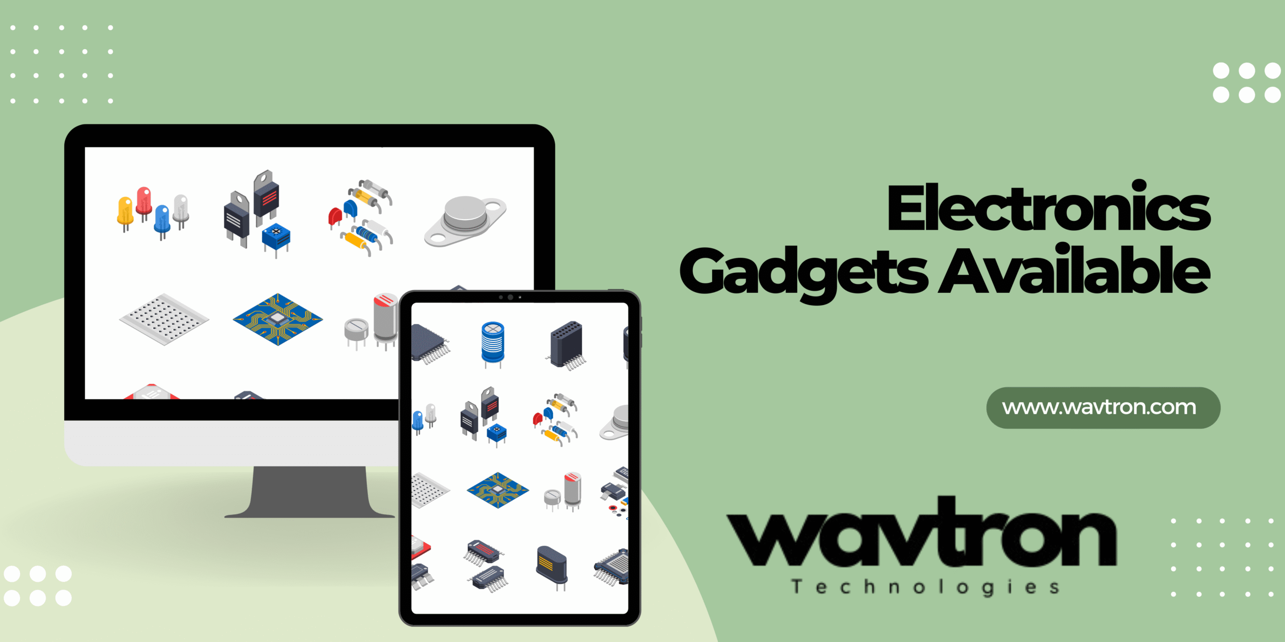 Electronics Gadgets Available Banner